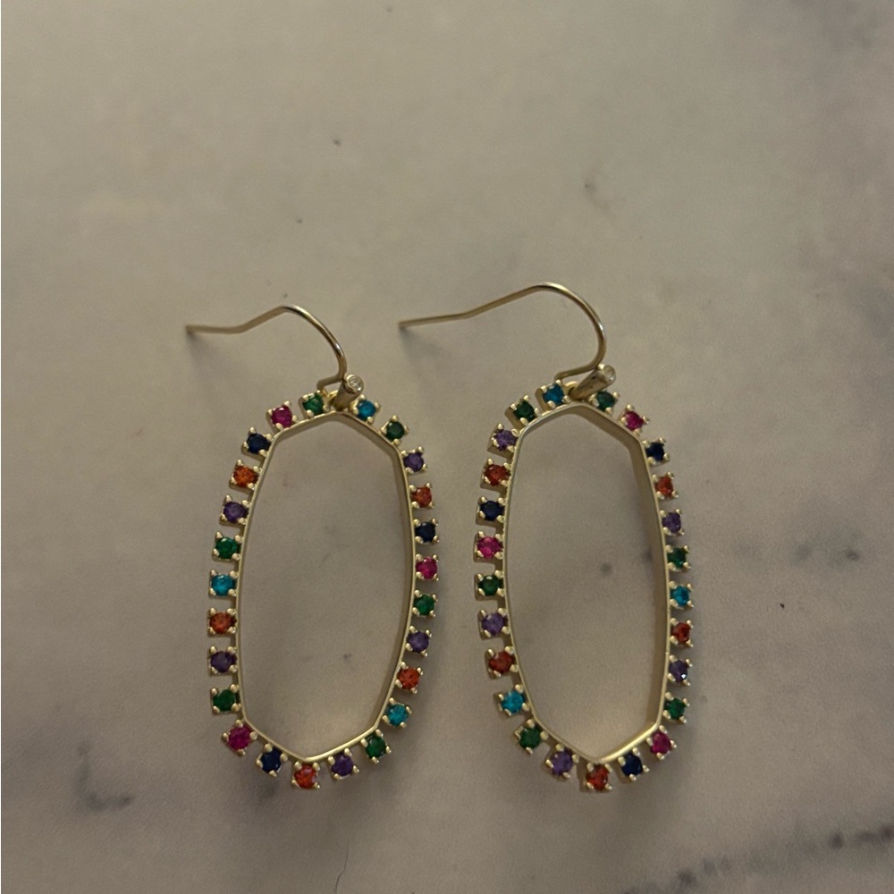 Kendra Scott Elle Multicolor Gemstone Hoop Earrings